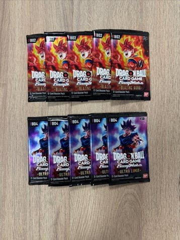 Bandai - 10 Booster pack - Dragon Ball - FB02 FB04 – Dragon, Verzamelen, Nieuw