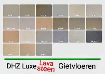 2K LAVASTEEN Gietvloer  va €24,95m2 - VOORDELIGSTE NEDERLAND, Overige kleuren, Nieuw, Ophalen of Verzenden, Verf