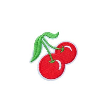 Embleem kers - kersen - Cherry - 6 cm - applicatie - opst..., Ophalen of Verzenden, Nieuw, Overige typen
