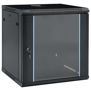 Wandkast 19 inch zwart - 35% Korting, Ophalen of Verzenden, Zo goed als nieuw, Glas, Plaatstaal