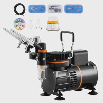 Professionele Airbrush Kit met Dubbele Ventilator Compressor, Doe-het-zelf en Verbouw, Compressors, Verzenden, Nieuw