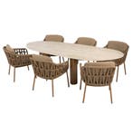 Estate Biarritz dining tuinset 240x105xH75 cm mango 7 delig, Ophalen of Verzenden, Nieuw