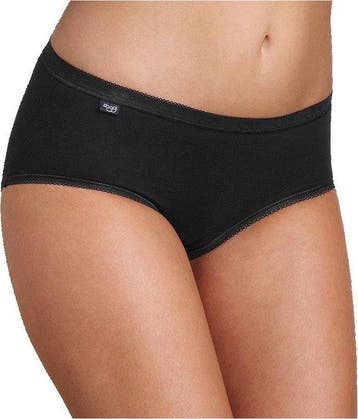 sloggi Basic+ Dames Midi slip - maat 46 - 4pack - Zwart, Verzenden