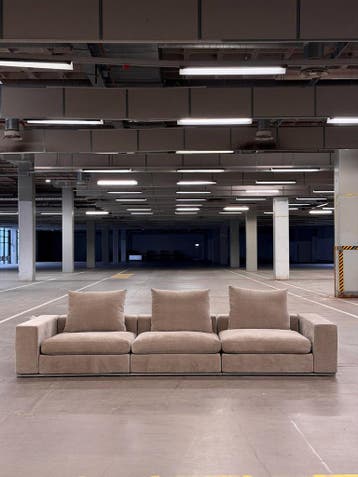 Flexform Groundpiece Bank | Greige, 100 tot 125 cm, 300 cm of meer, Ophalen of Verzenden, Zo goed als nieuw