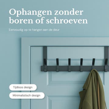 2dekans | O’DADDY® Deurkapstok - 6 Haken - Deurhaak -, Ophalen of Verzenden, Zo goed als nieuw