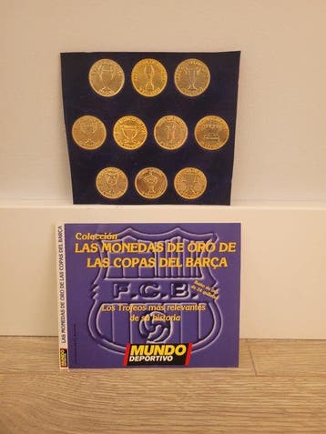 De gouden munten van de bekers van Barça. 24 k., Verzamelen, Nieuw