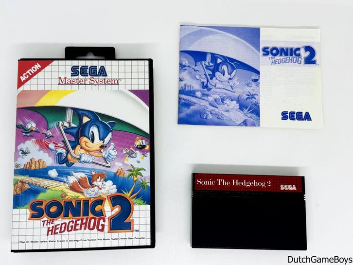 Sega Master System - Sonic The Hedgehog 2, Spelcomputers en Games, Games | Sega, Gebruikt, Verzenden
