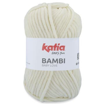 Katia Bambi - 305 ecru - Chenille Garen, Ophalen of Verzenden, Nieuw