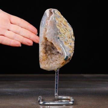 No Reserve - Kwartsgeode met microkristallijne drusylaag -