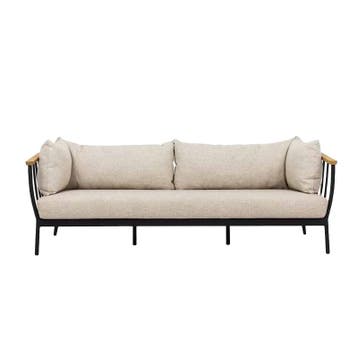Apple Bee Condor bank 3 zits bank Zwart - Loungeset, Nieuw
