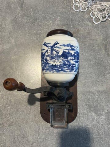 Koffiemolen - Vintage wandkoffiemolen - Decor Delfts Blauw, Antiek en Kunst