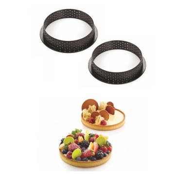 Silikormart Taartring Exoglass Geperforeerd Ø15x2cm set/2**, Verzenden, Nieuw