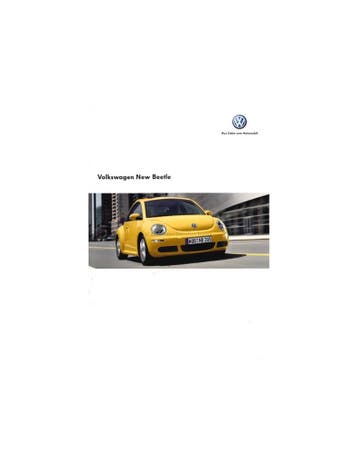 2005 VOLKSWAGEN NEW BEETLE BROCHURE ENGELS (AU), Nieuw, Volkswagen, Author
