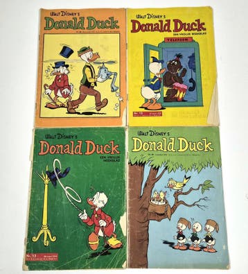 Vintage Donald Duck weekbladen 1970, nr. 12, 13, 40 en 48, Verzenden