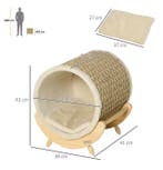 Kattenhuis met Kraskussen – Verhoogd Kattenbed Grenenhout 41, Verzenden, Nieuw