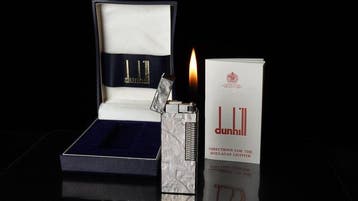 Dunill - Silk Moire Pattern Rollagas Lighter - Zonder, Nieuw