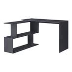 Hoekbureau met open kast Arendal 120x50x76,5 cm donkergrijs, Verzenden, Nieuw