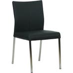 Leren eetkamerstoelen met rvs poten, Ophalen of Verzenden, Nieuw, Leer
