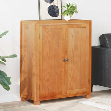 vidaXL Kast met opslag Bruin 80 x 35 x 95 cm Massief, Huis en Inrichting, Verzenden, Nieuw