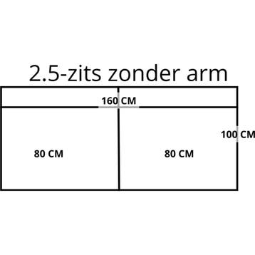 Leren elementenbank Match - element 2.5 zits zonder arm, Industrieel, Modern, Scandinavisch, 150 tot 200 cm, Nieuw, Ophalen of Verzenden