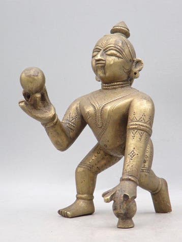 Bala Krishna - 14,8 cm - Brons - India - Begin 20e eeuw