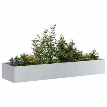 vidaXL Plantenbak 280x80x40 cm gegalvaniseerd staal, Verzenden, Nieuw, Metaal