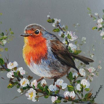 Tomasz Bednarski (1965) - A robin in spring