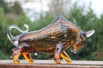 sculptuur, glass bull art - 23 cm - Glas
