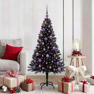 vidaXL Kerstboom Zwart 150 cm PVC, Verzenden, Nieuw