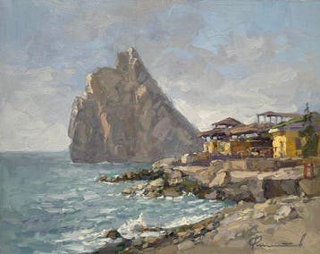 Sergei Flitov (1964) - Café au bord de Mer