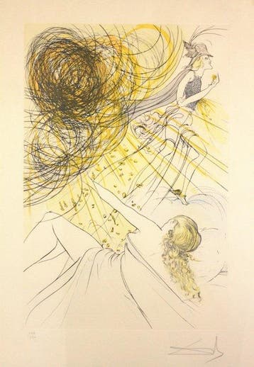 Salvador Dali (1904-1989) - Hommage à Mercure, Antiek en Kunst