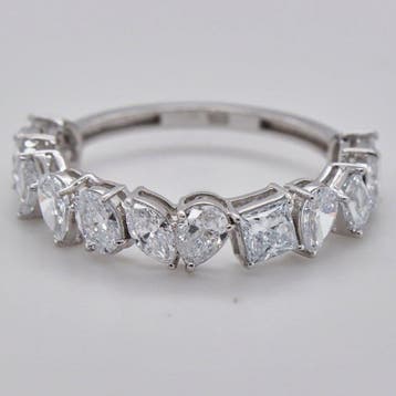 Zonder minimumprijs - Ring - 14 karaat Witgoud - 1.67ct. tw., Nieuw