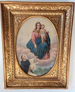 Italiaanse school (XIX) - Madonna col Bambino e San Domenico