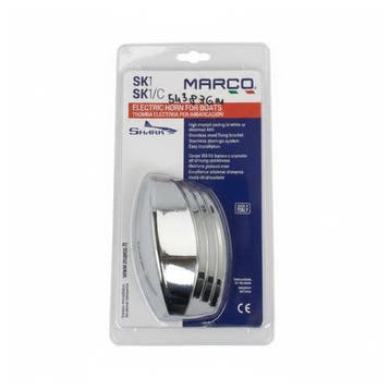 Bieden: Marco HUPA SHARK SK1 Marine Electronic Horn Chrome, Ophalen of Verzenden, Nieuw, Dekbeslag, Zeilboot of Motorboot
