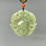 Gecertificeerde nefrietjade Feniks-amulet-hanger - Hoogte:, Verzamelen