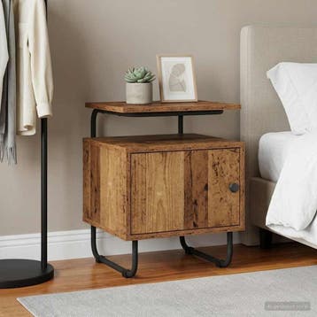 vidaXL Nachtkastje Oud hout 40 x 36,5 x 50 cm Bewerkt hout, Minder dan 45 cm, Verzenden, Nieuw, Minder dan 55 cm