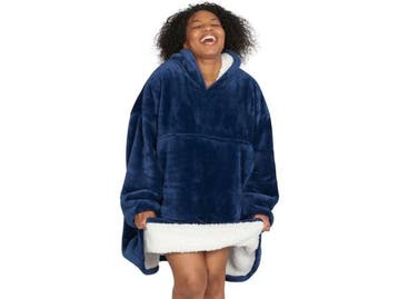 Veiling - Smileify Hoodie Deken Donkerblauw 170x120 cm, Nieuw
