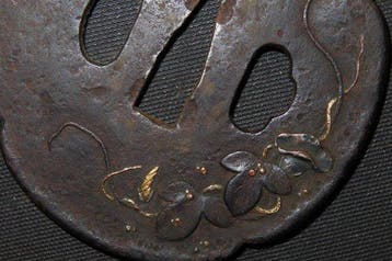 Katana - Gesmeed ijzer - C5-974 Daito Asagao & Butterfly