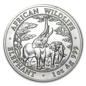 Zambia Olifant 1 oz 2003, Verzenden, Losse munt, Zilver