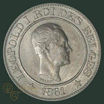 België. Leopold I. 20 Centimes 1861 (Fr.) KWALITEIT (Zonder