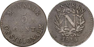 5 Centimes Frankreich Napoleon I 1804-1814, 1815, Verzenden