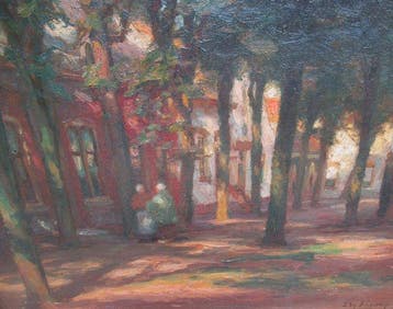 Edgard Farasyn (1858-1938) - Straatje in Zeeland, Antiek en Kunst