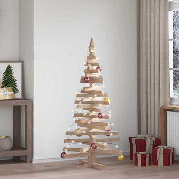 vidaXL Kerstbomen KOTKA 150 cm Massief grenenhout Naturel, Diversen, Verzenden, Nieuw