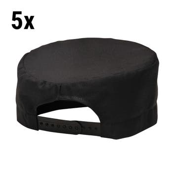 GGM Gastro | (5 stuks) Koksmuts - zwart | KKPW-S#SET |, Verzenden, Nieuw in verpakking