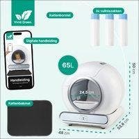 Automatische kattenbak -Zelfreinigende Kattenbak 65L, Verzenden, Nieuw