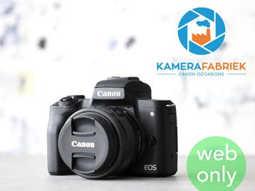 Canon EOS M50 + 15-45mm IS STM - 700 clicks! - 1 jaar garant, Audio, Tv en Foto, Verzenden, Nieuw, Systeemcamera, Canon