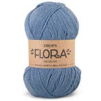 DROPS Flora Uni Colour - 13 denimblauw - Wol Garen, Ophalen of Verzenden, Nieuw