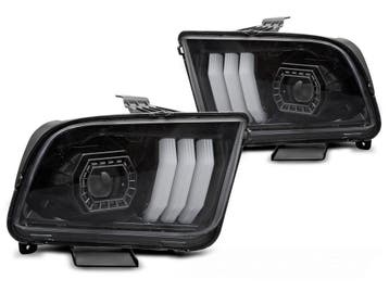 Koplampen Ford Mustang Tube Zwart 2004-2009, Ophalen of Verzenden, Nieuw