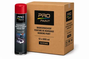 Pro paint markeringsverf 12 stuks, 600 ml, rood, Verzenden, Nieuw