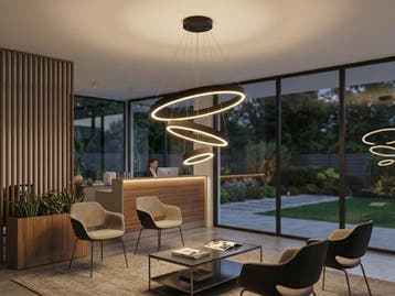 Veiling - Hanglamp Zwart Trio Ring 60W LED CCT 3 Kleur, Huis en Inrichting, Nieuw